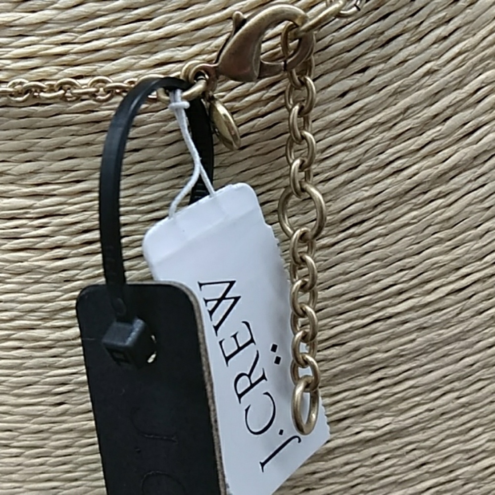 J. Crew Steely Grey Crystal Y Necklace - Picture 5 of 7
